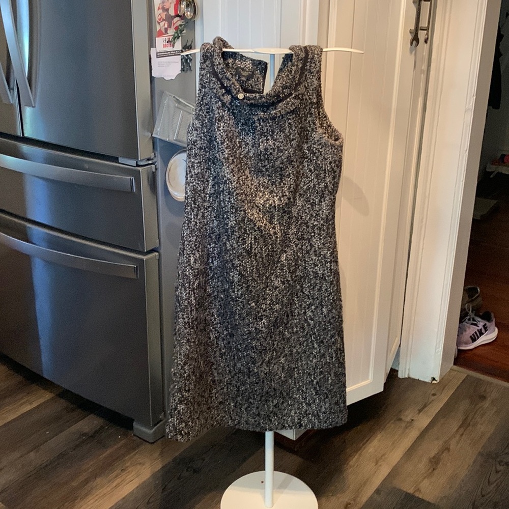 Talbots petite ruffle neck‎ tweed dress. NWOT. RetIl 198